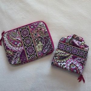 Vera Bradley Very Berry Paisley Tech Set